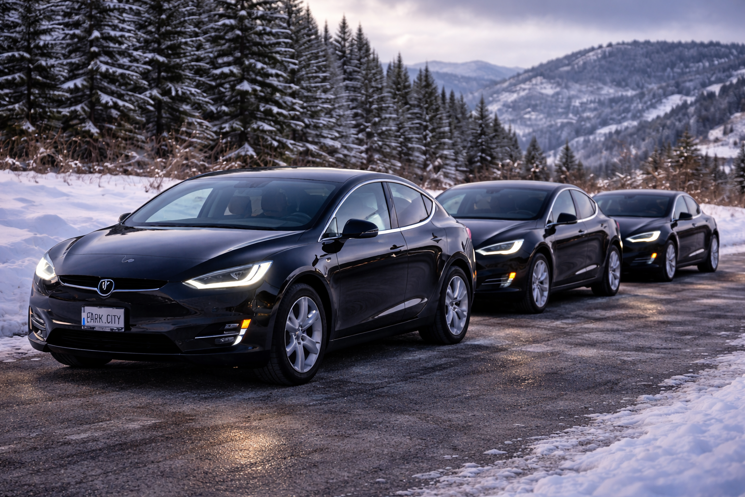 Tesla Fleet in Park City